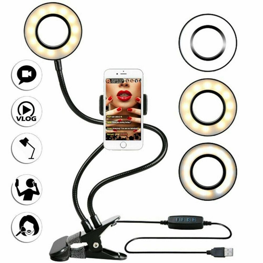 LED Clip Selfie Ring Light for filming - Picture 1 of 3
